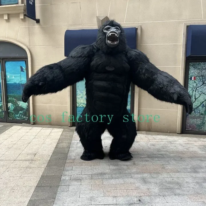 

260cm Inflatable Gorilla King Kong Costume The Gorilla Plush Furry Mascot Animal Venice Carnival Dress Fursuit Festival Cosplay