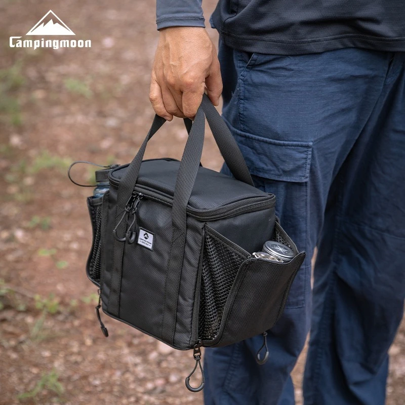 

CAMPINGMOON BKXD-5F-B маленькая карточная плита, сумка для бензобака, сумка для хранения кофейного оборудования для кемпинга, многофункциональная расширительная сумка