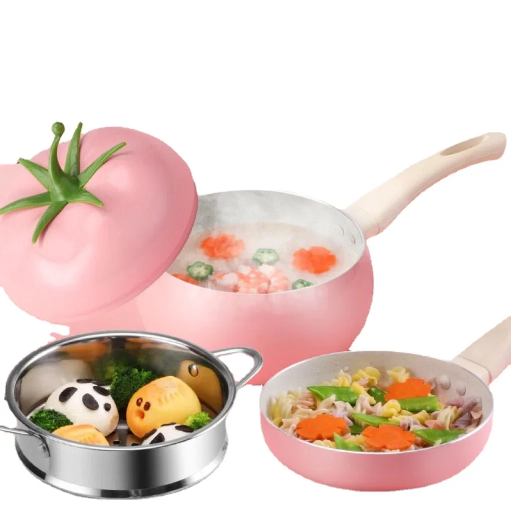 Creative Fruit Shape Cooking Pot Aluminum Non-Stick Soup Pot Frying Pan Kitchen Cookware Set Kitchenware Saucepan