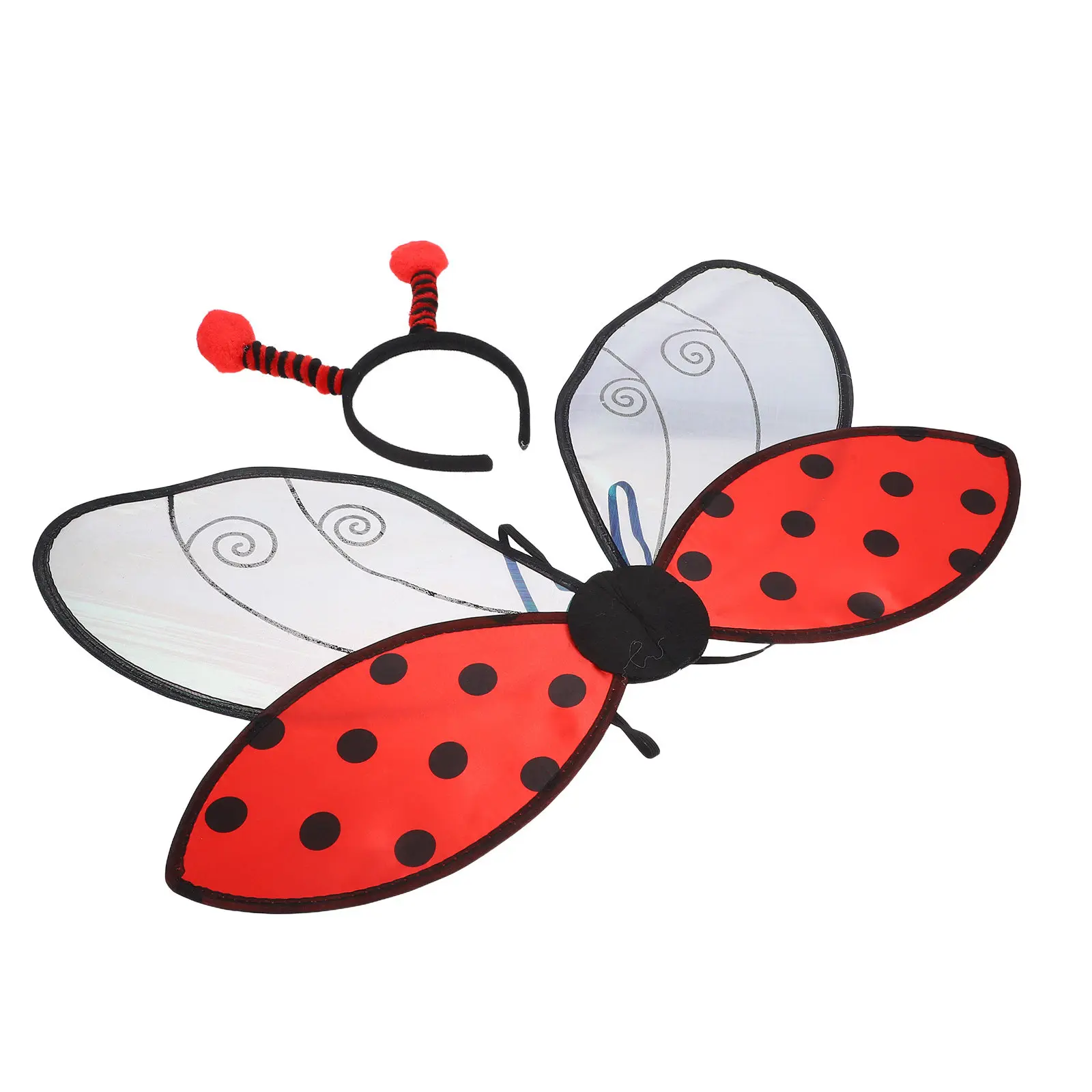 1 ensemble d'ailes de coccinelle, bandeau antenne, accessoires de costume de cosplay pour adultes, fête, carnaval, Halloween, déguisement - Coccinelle