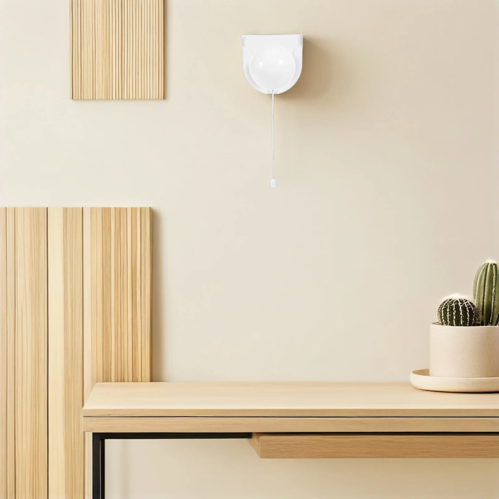 

2pcs Wireless Pull Cord Wall Lights, Operated Led Night Lamp For Closet Cabinet Bedroom, Portable Hand-Pull Light