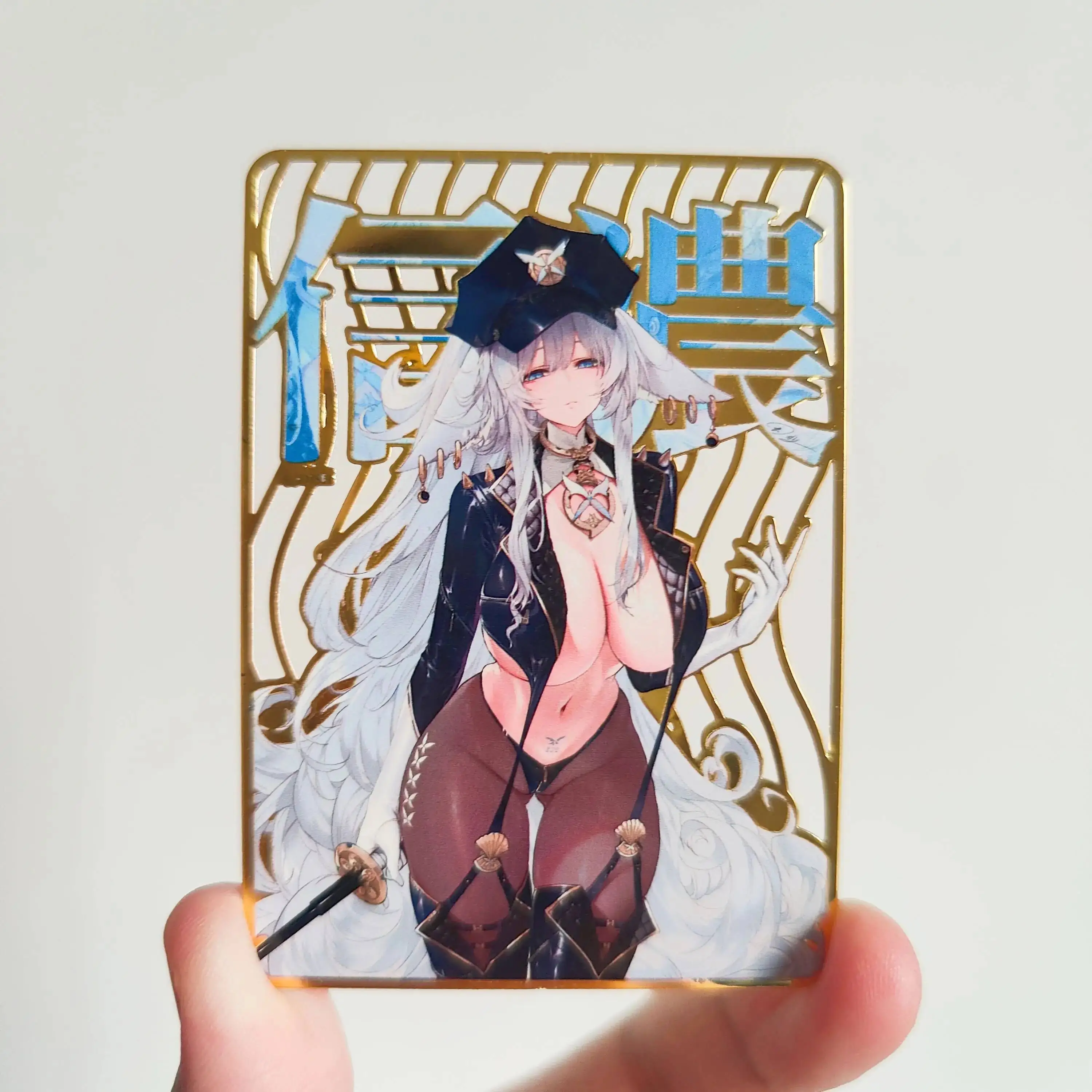 

Anime GAME Azur Lane Shinano Anime Secondary Peripheral Metal Hollow Bookmarks Pretty Stationery School Supplies