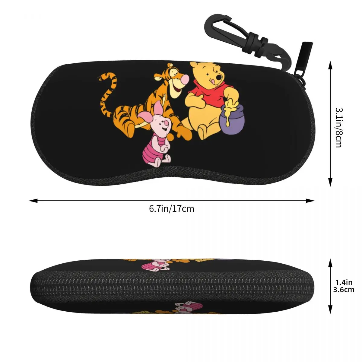 Custom My Friends Tigger Pooh Shell Eyeglasses Protector Cases Men Women Sunglass Case Cartoon Glasses Bag