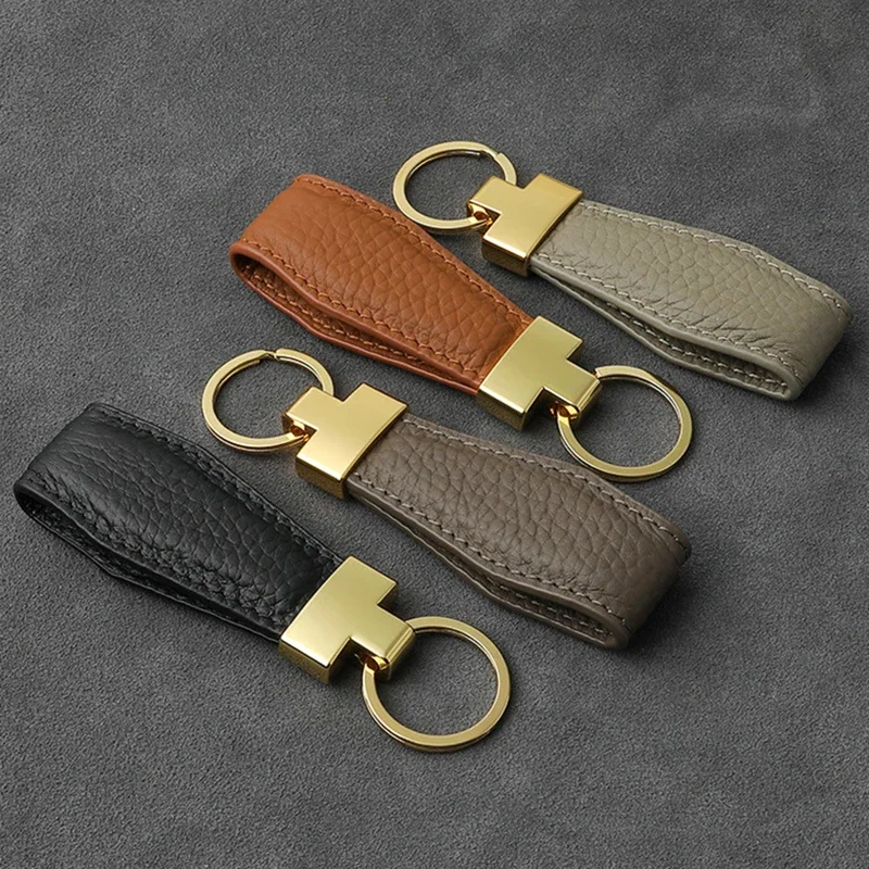 Luxury Key Chain Lady Men Keychain Exquisite Leather Car Key Ring Holder Gift for Girl Besties Male Accessories Dropshipping