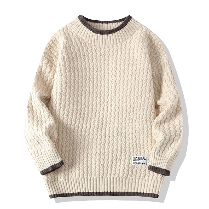 

2023 Pull Homme New Winter Thick Warm Cashmere Knitted Sweater Men Long Sleeve Loose Mens Christmas Sweaters Casual Pullovers