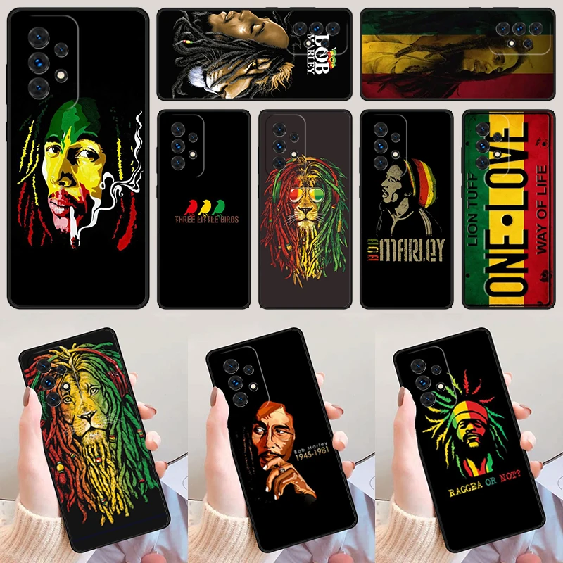 Bob Marley Rasta Lion For Samsung Galaxy A52 A72 A73 A20e A21S A50 A70 A11 A12 A42 A31 A40 A51 A71 A32 A80 A91 Phone Case Cover