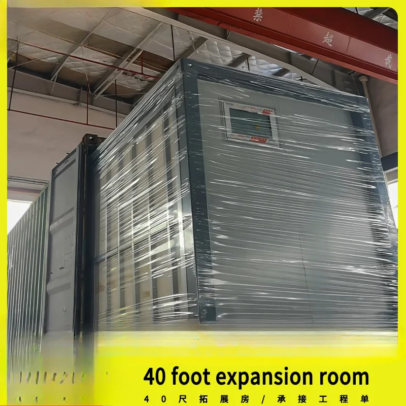 Maison Extensible de Style Européen, Conteneur Préfabriqué de 40 Pieds, Rallonge à Double Aile pour Résident de Bureau