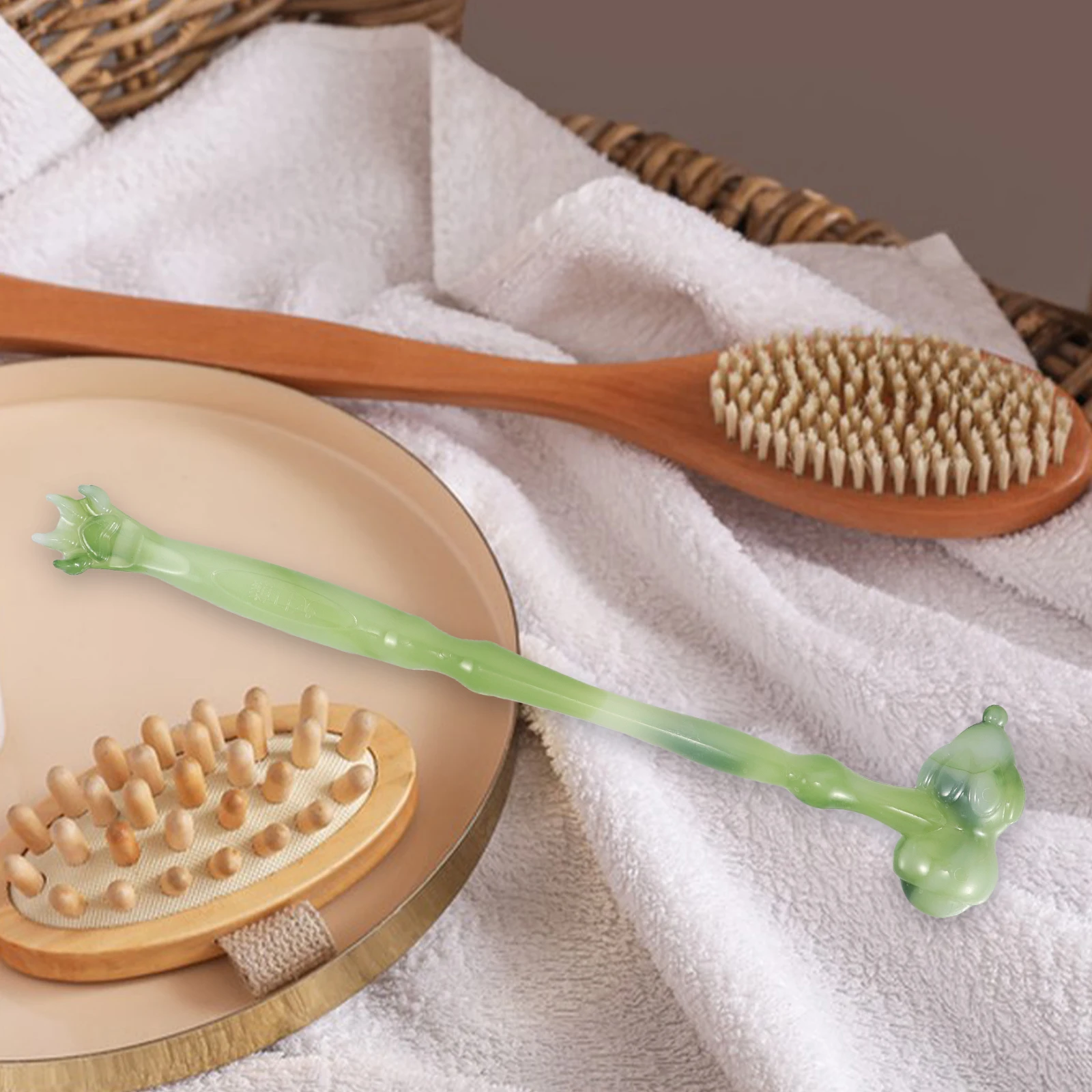 

Gourd Massager for Back Body Hand Held Manual Tool Tapping Massage Function Soft Resin Portable Leg Foot Shoulder Fatigue Relief