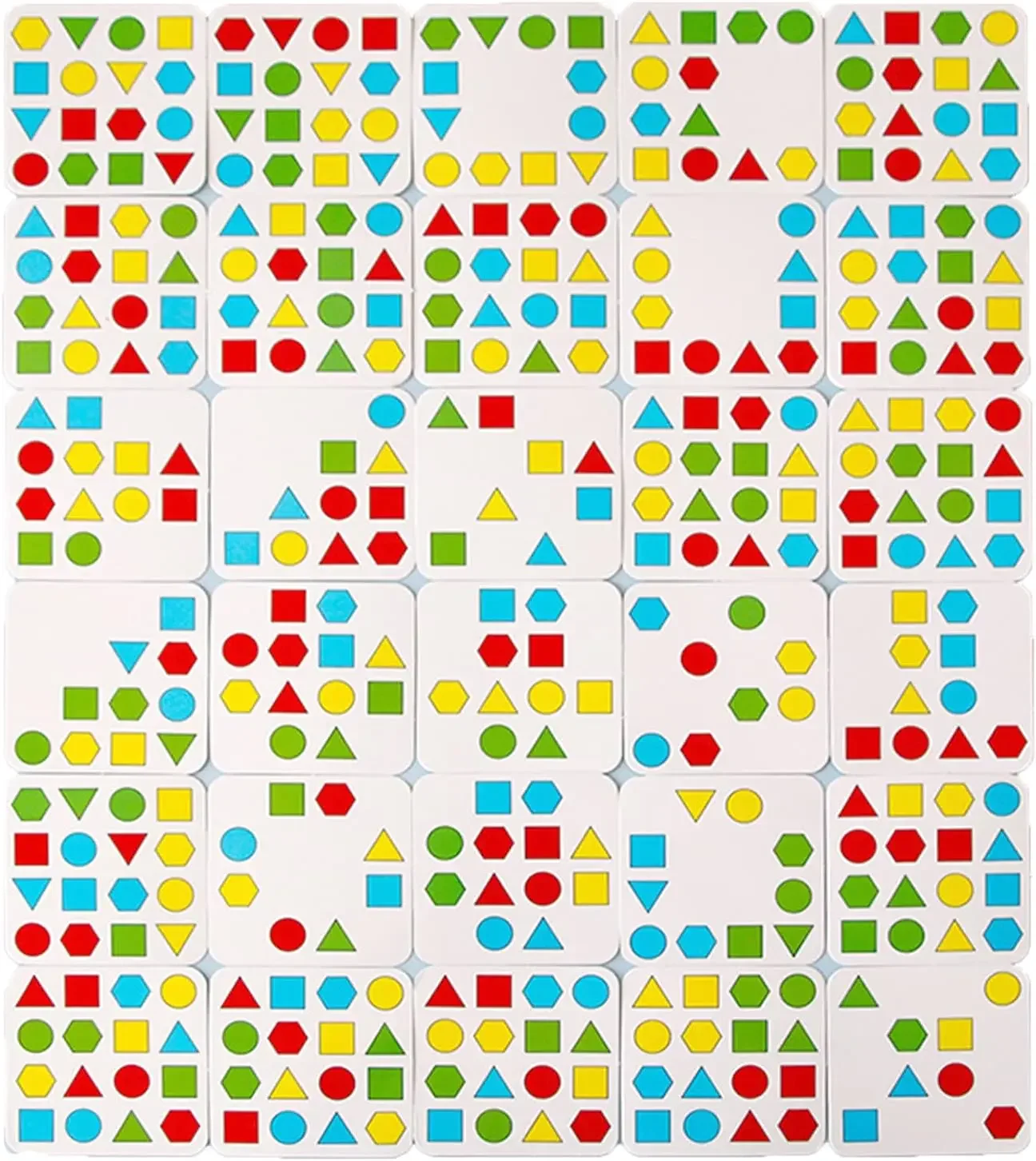Shape Matching Game Color Sensory Educational Toy, Geometric Shape Quick Matching Board Game Montessori Learning Toys for Toddle