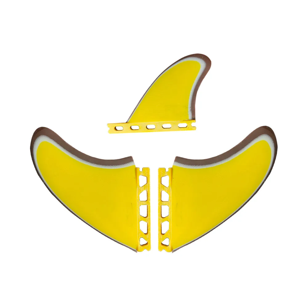 

New Three Patchwork Color Future Fiberglass Surfboard Propeller Fins Foreign Trade Single Tail Goods In Kind With Logo