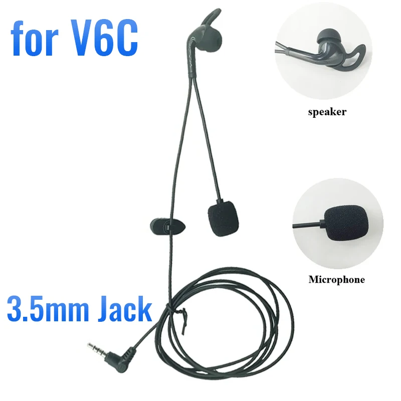 3.5mm Jack In-Ear Earphone Suitable For EJEAS FBIM V6 V6C V4 V4C Interphone Referee Intercom Headset