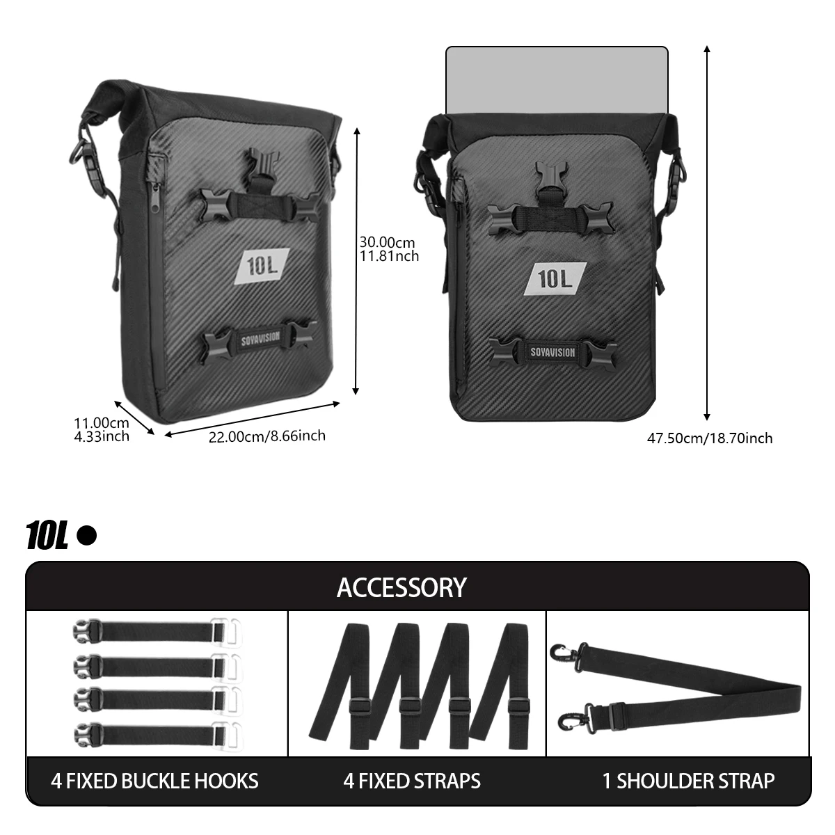 Motorcycle Tank Side Hanging System Motor Fuel Tank Side Bag Base Motor Vest Front Bag Mounting Base