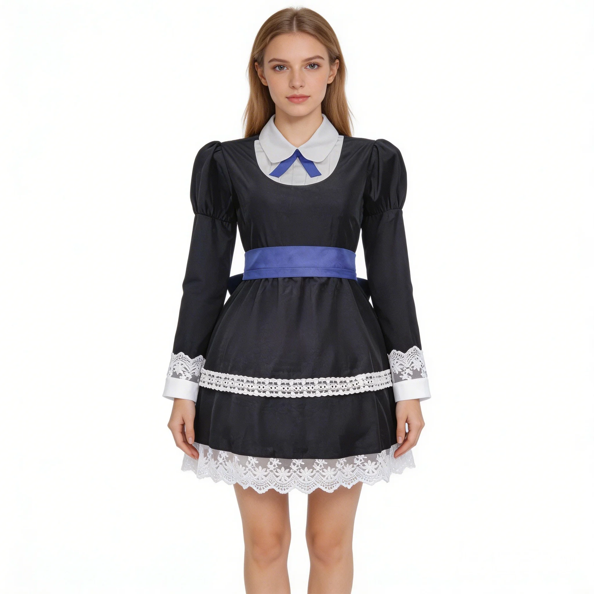 

Anime Panty & Stocking Cosplay Anarchy and Panty Clothes for Girls Autumn BLack Lolita Dress Halloween Party Clothes For Women