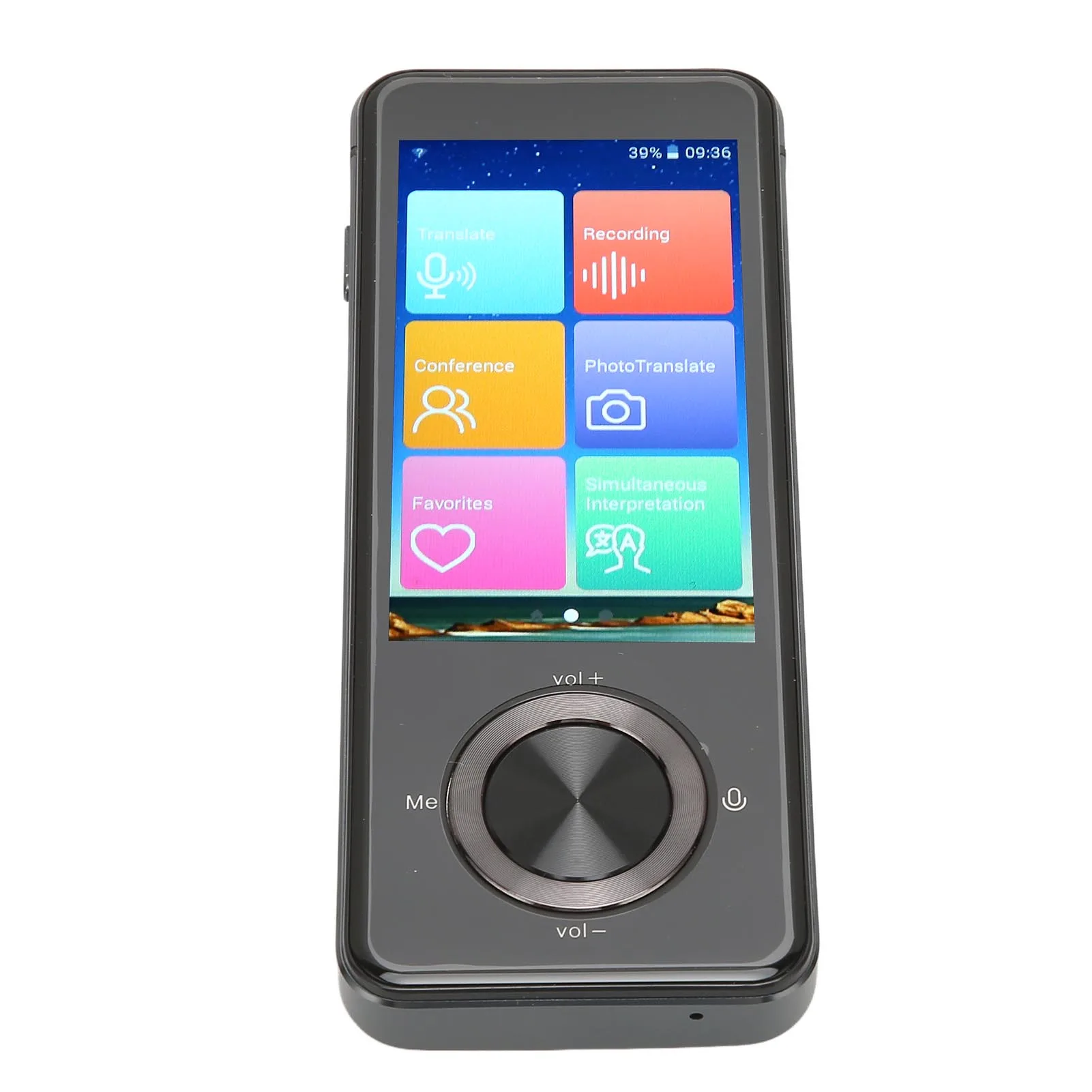 Dispositivo traduttore Registrazione in metallo Batteria a lunga durata 107 lingue Interprete vocale Schermo HD con traduzione di foto per i viaggi