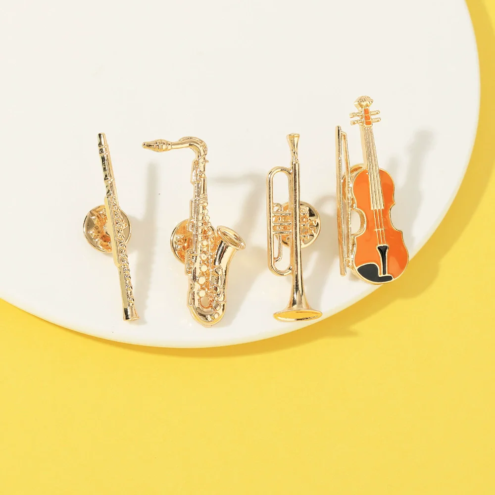 Símbolo musical criativo instrumento esmalte pinos piano cd grafofone rock guitarra fone de ouvido liga broche crachá doce jóias presente