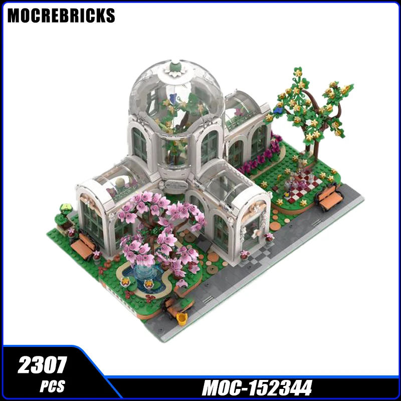 Middeleeuwse Serie Botanische Tuin Modulair Met Stoep Bouwsteen Diy Model MOC-152344 Collectie Experts Puzzelstenen Speelgoed