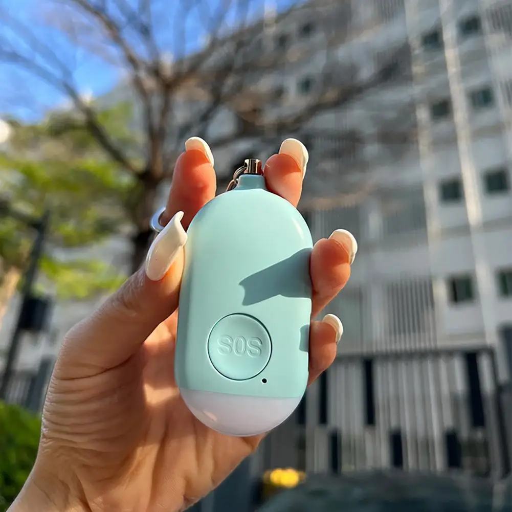 Personal Alarm Rechargeable Emergency Security Device with LED Flashlight & Keychain, Portable Safety Gadget for Night Running