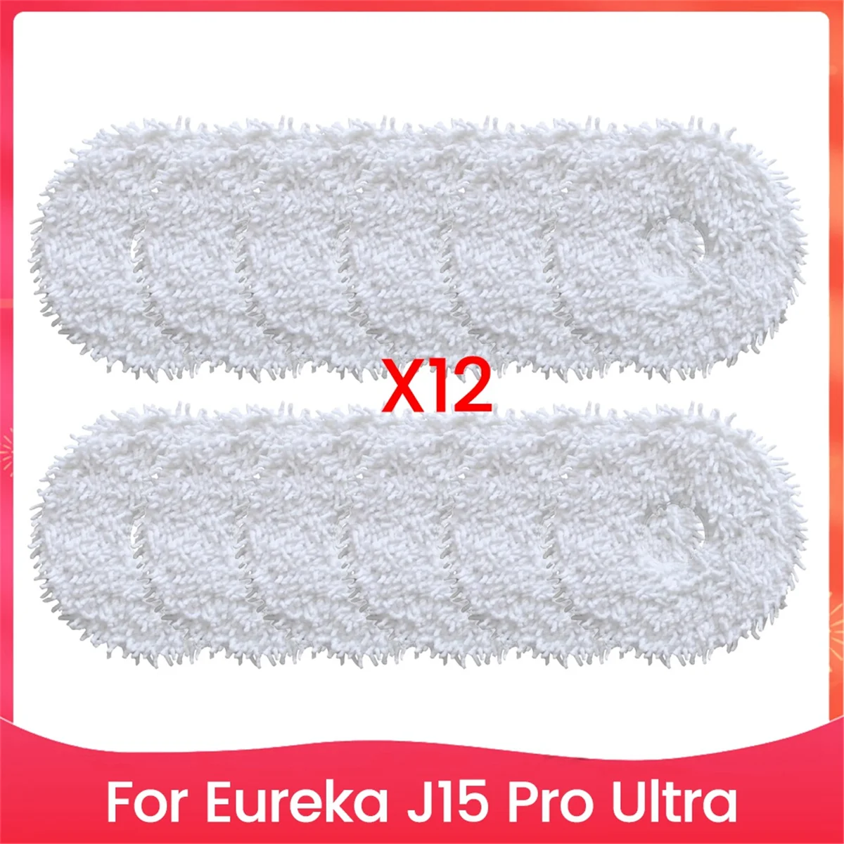 12 قطعة قماش ممسحة متوافقة مع ملحقات المكنسة الكهربائية Eureka J15 Pro Ultra