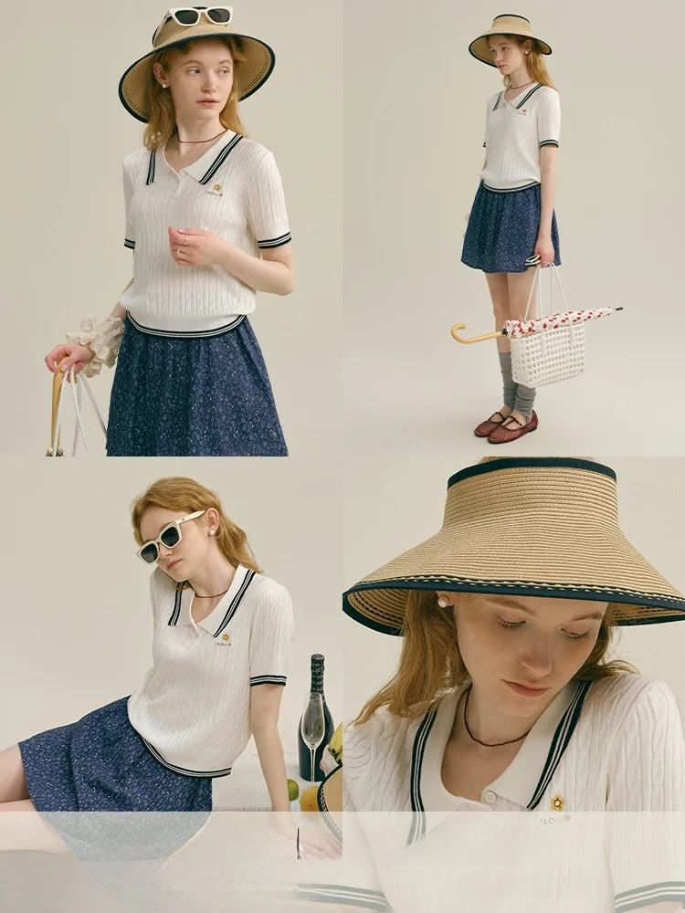 

Женская повседневная трикотажная футболка Rina Berry с коротким рукавом, простым цветным блочным дизайном, для летнего отдыха, из смесового полиэстера