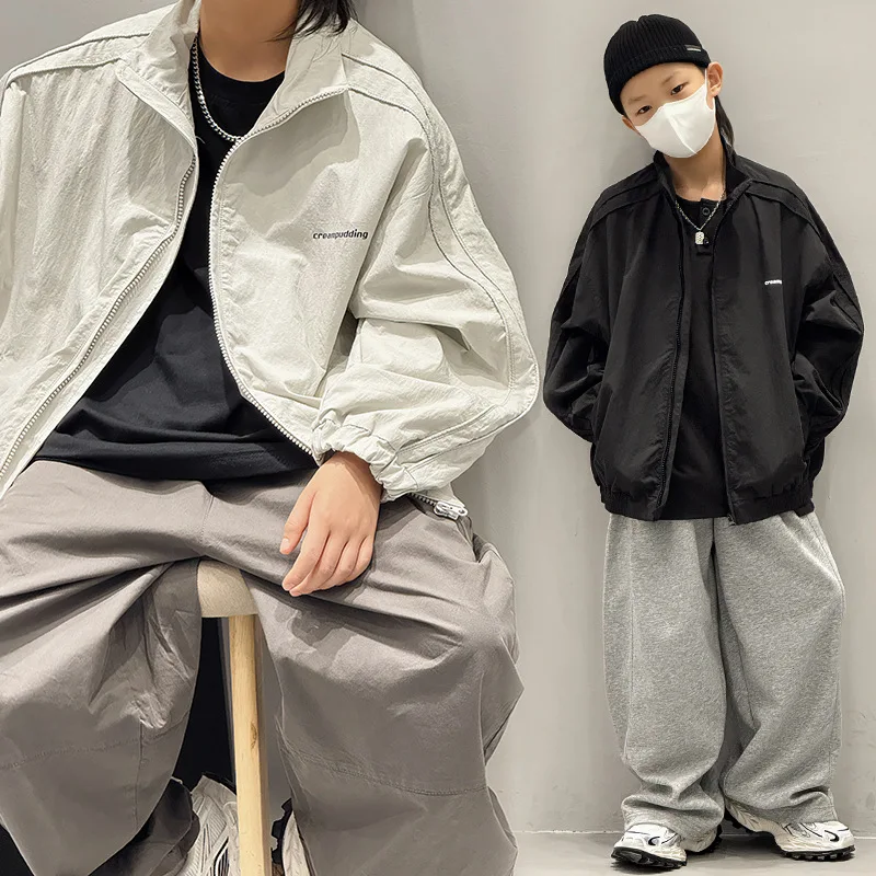 

Children's Autumn Handsome Casual Thin Solid Color Stormtrooper Jacket 2025 New Edition