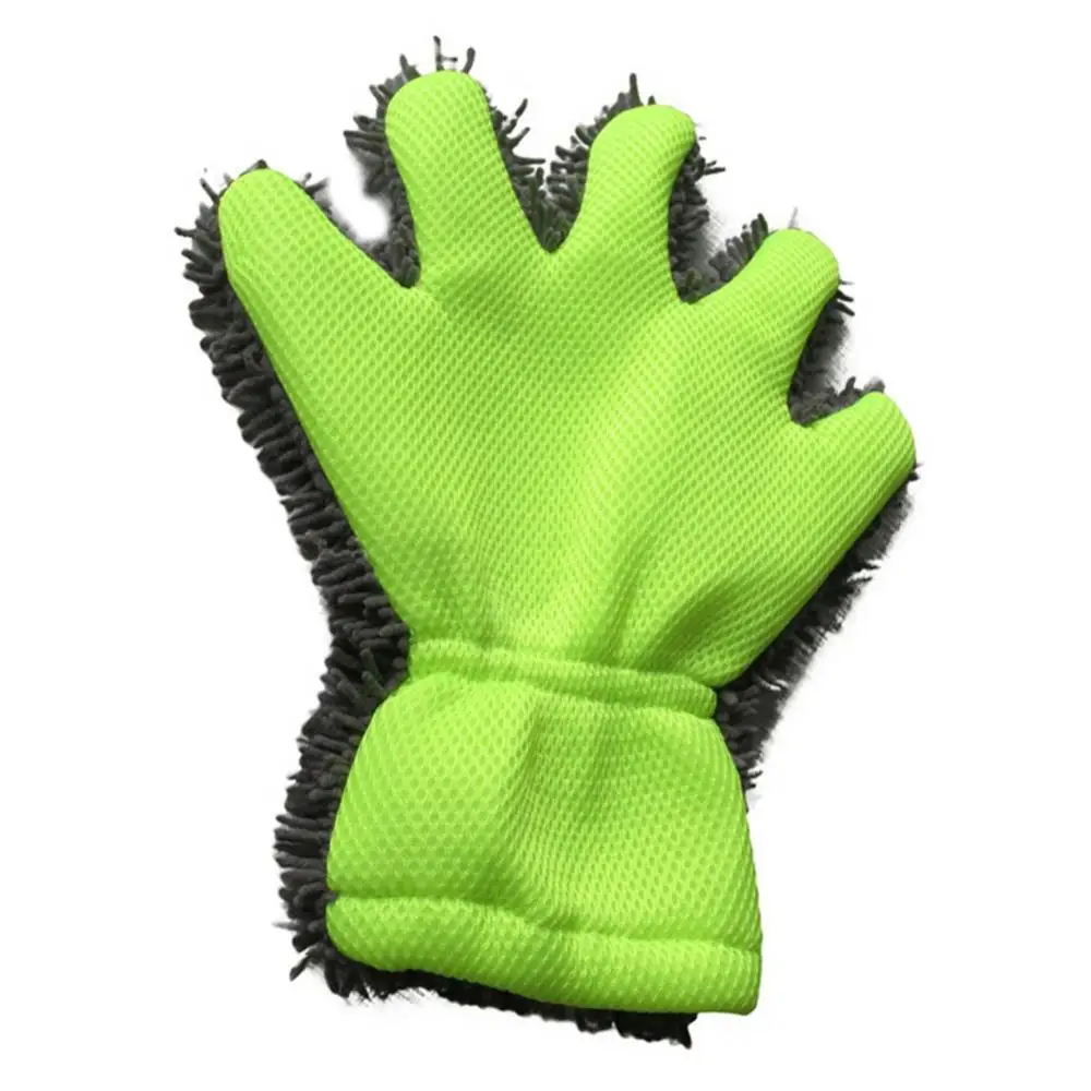 5-Finger Soft Car Washing Gloves Car Auto Body Window Washing Cleaning Microfiber Soft Full Finger Gloves Towel Cleaning Brush