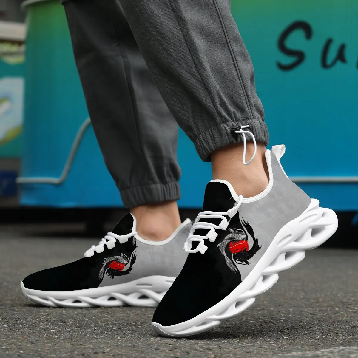 

Модная повседневная спортивная обувь большого размера на шнуровке с круглой головкой и плоским каблуком на шнуровке, легкая двухцветная повседневная спортивная обувь на мягкой подошве