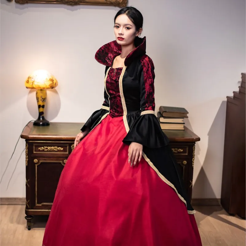 Medieval dark Gothic cosplay costume dress