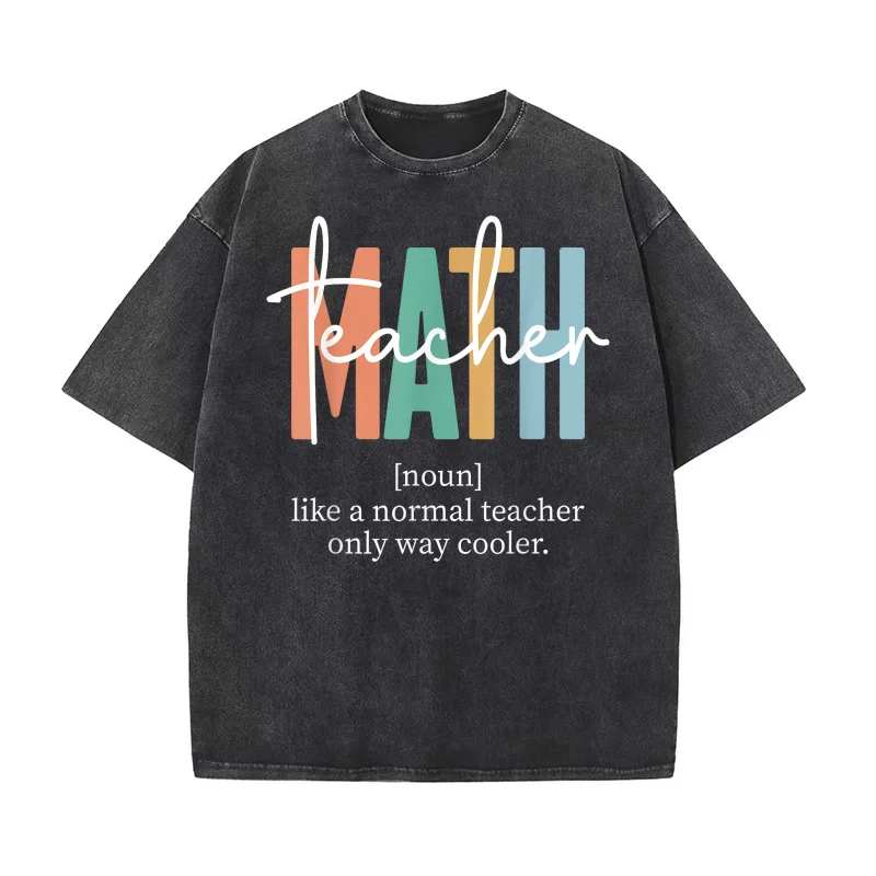 

Funny Math Teacher Definition for Women & Men Pure Cotton T-shirt For Man Oversized Art Graphic Clothing Printed