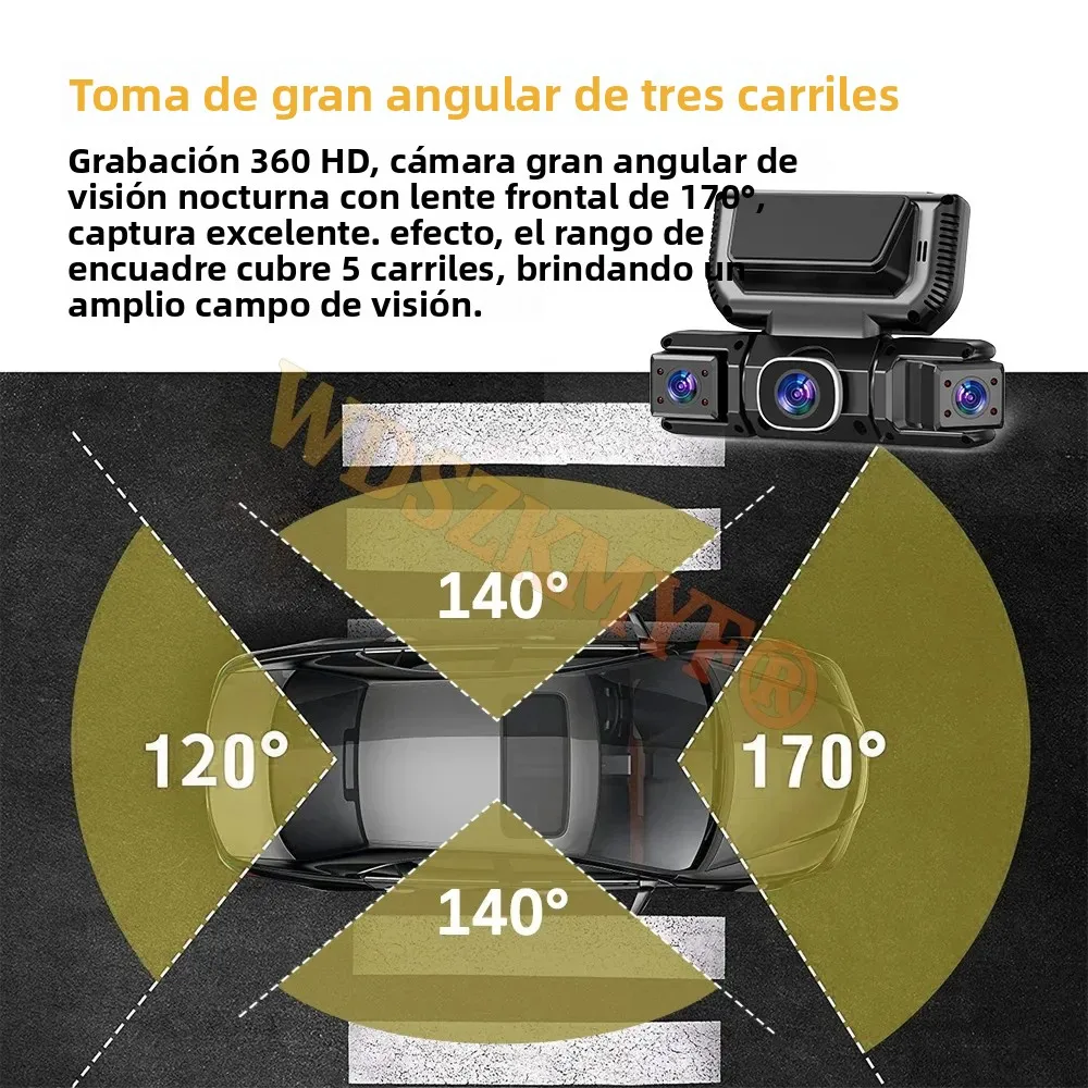 Cámara de Visión Trasera de 360 Grados y 4 Cámaras, Delantera, Izquierda, Derecha y Trasera, WIFI, Grabadora de Video de 1080P, DVR para Automóvil, Cámara para Tablero, 4 Vías, Kit de Hardware de 24 Horas camera para a