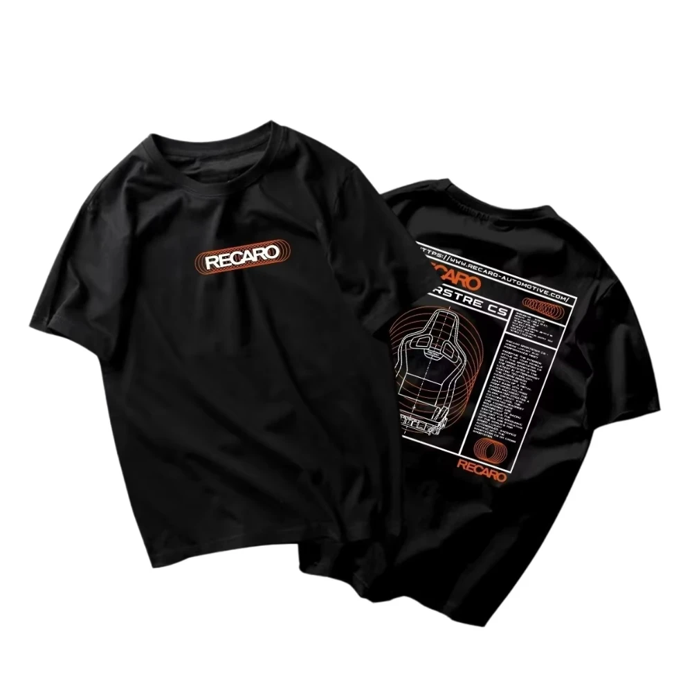 2026 New Fashion Top Twisted Teeth Shock-proof Modified Car Posture Sports Fitness Men's Short-sleeved T-shirt Top Girl's Couple