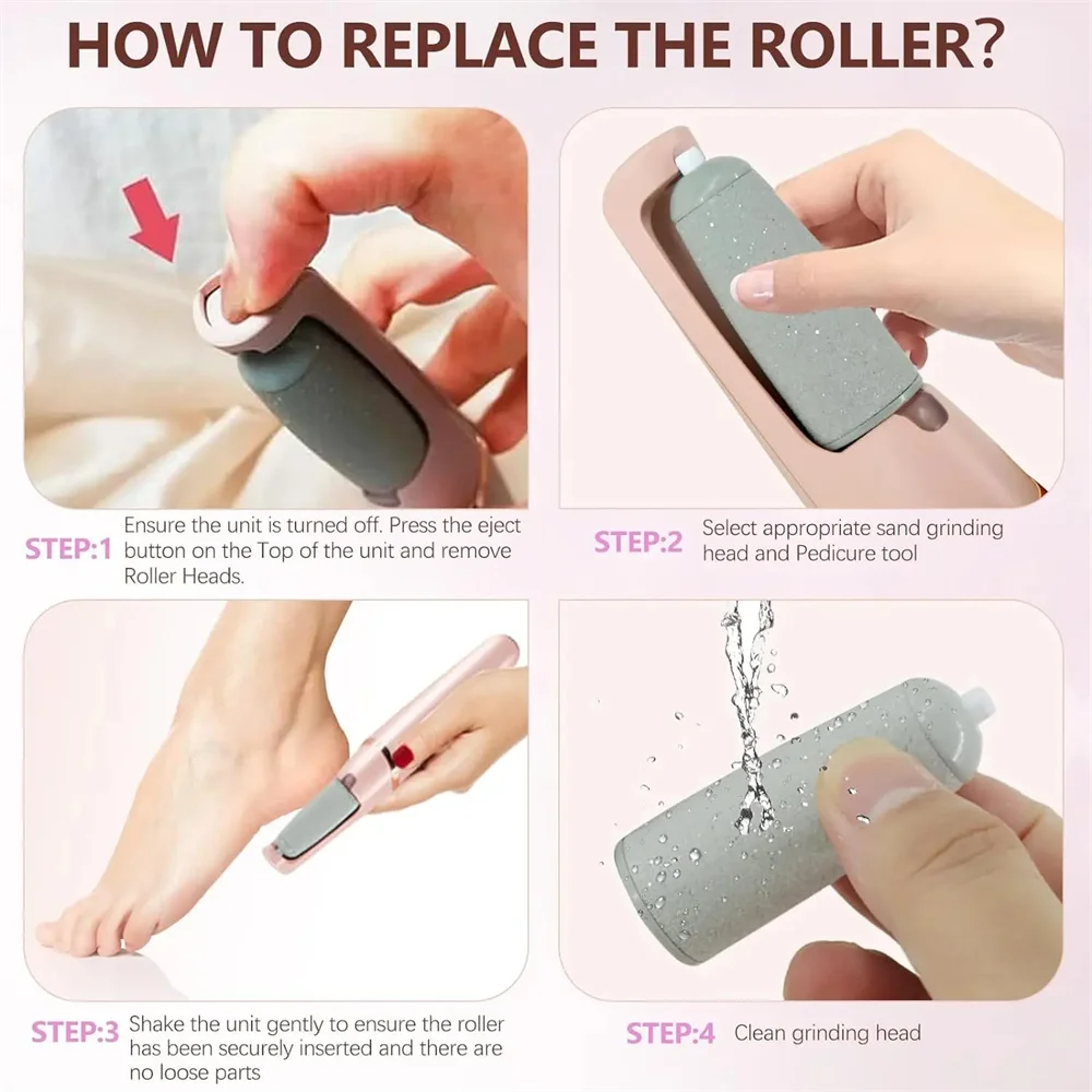 Foot care tool Heads Pedi Hard Skin Remover Refills Replacement Rollers For Scholls File Feet care Tool