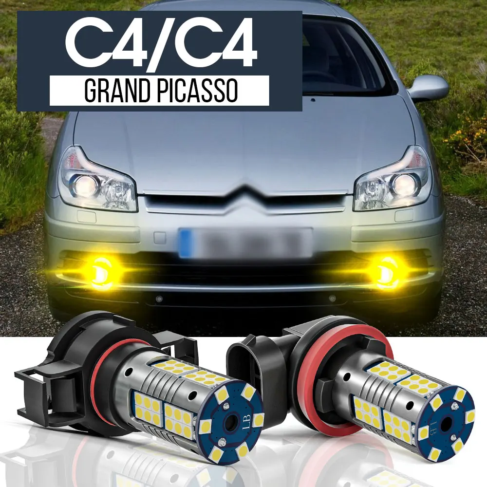 

2pcs LED Fog Light Lamp Blub Canbus Accessories For Citroen C4 Aircross Cactus Grand Picasso 2009 2010 2011 2012 2013 2014 2015