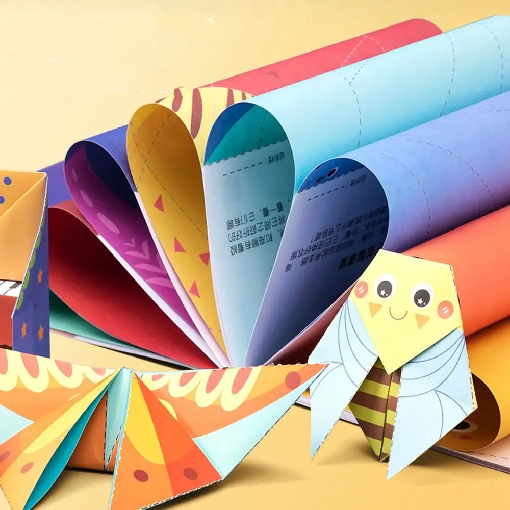 Zabawki rzemieślnicze dla dzieci ręcznie robiona składana zabawka edukacja papier typu kraft DIY Puzzle 3D interakcja rodzic-dziecko książka origami papierowa