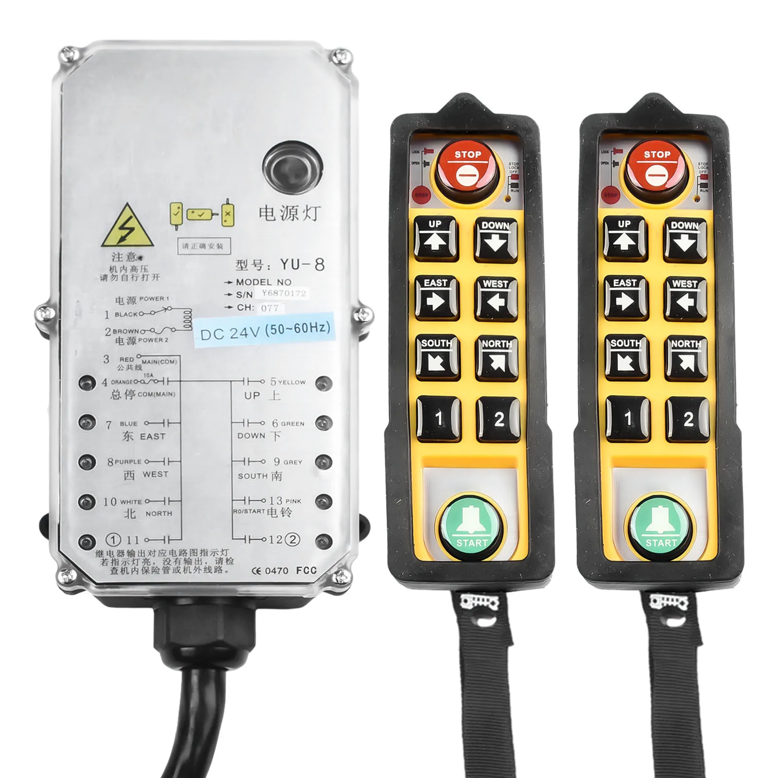 Wireless Remote Control for Industrial Hoists and For Cranes Anti Interference Waterproof Oil and Acid Resistant