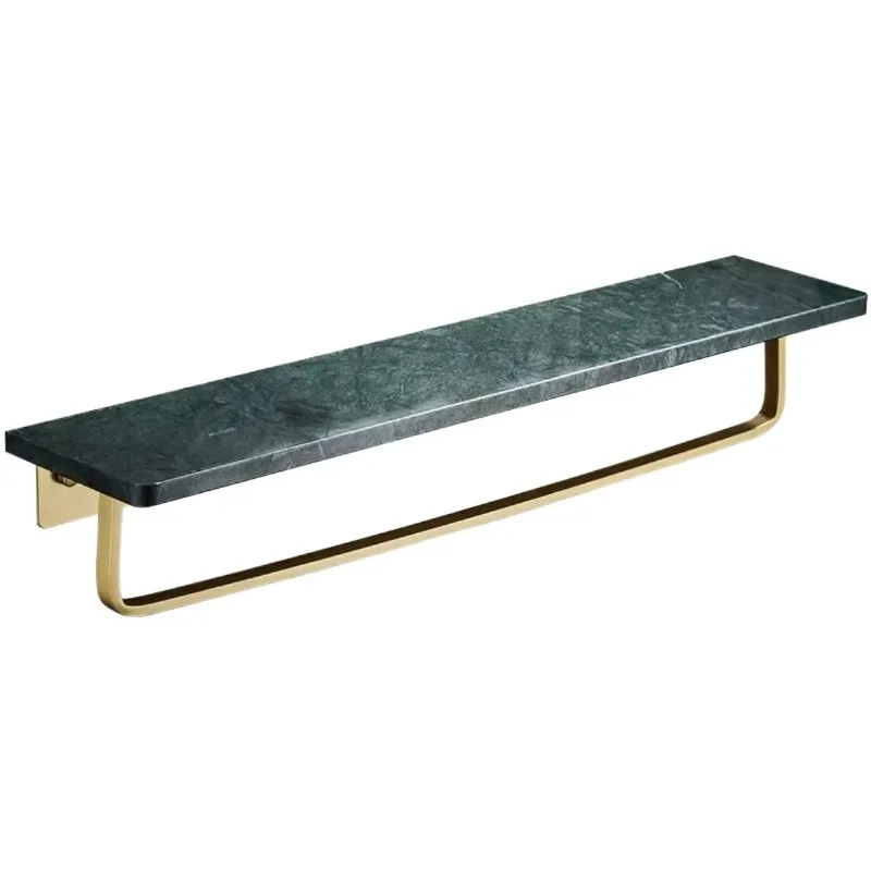 High-quality white marble towel rack and vanity with hook wall-mounted kitchen and bathroom shelves for corner installation