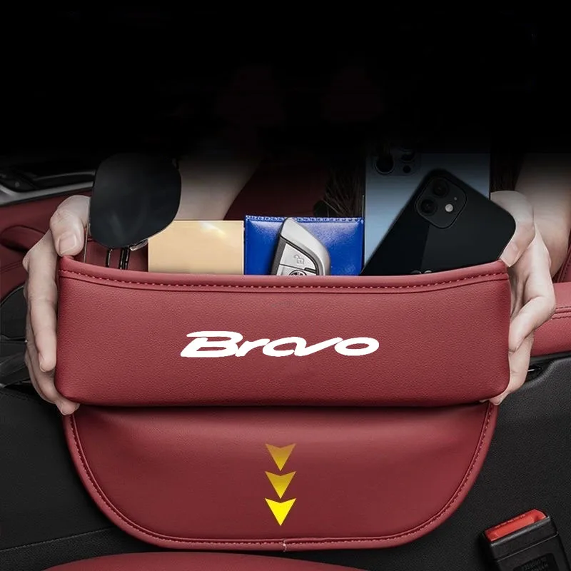 Car Seat Organizer Leather Crevice Storage Box for FIAT Bravo Auto Accessories