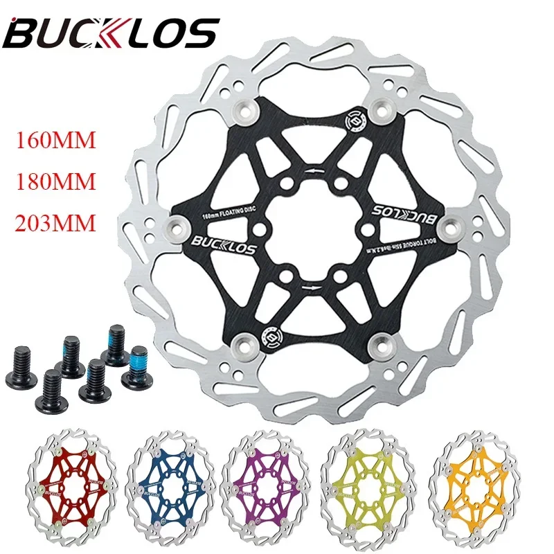 

2PC BUCKLOS Brake Disc Rotor 160MM 180MM 203MM Floating Rotor Heat Dissipation Ultralight MTB Rotors Cycling Accessories