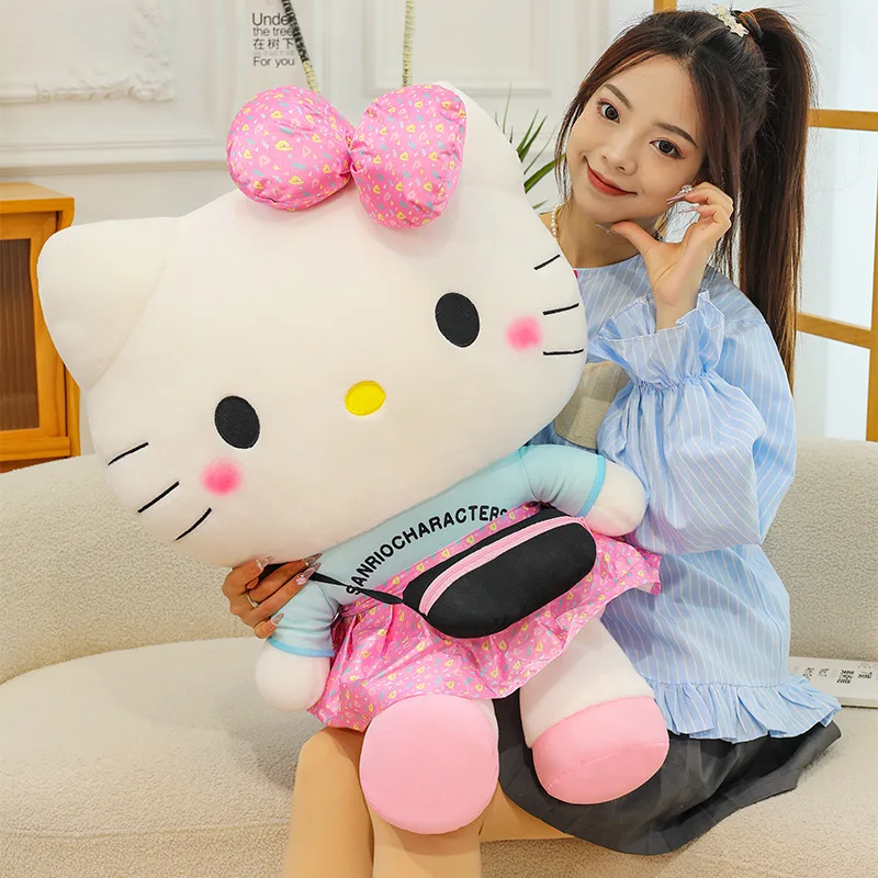 40cm bonito dos desenhos animados kawaii bolsa de ombro série olá kitty boneca de pelúcia travesseiro decoração presente aniversário brinquedo