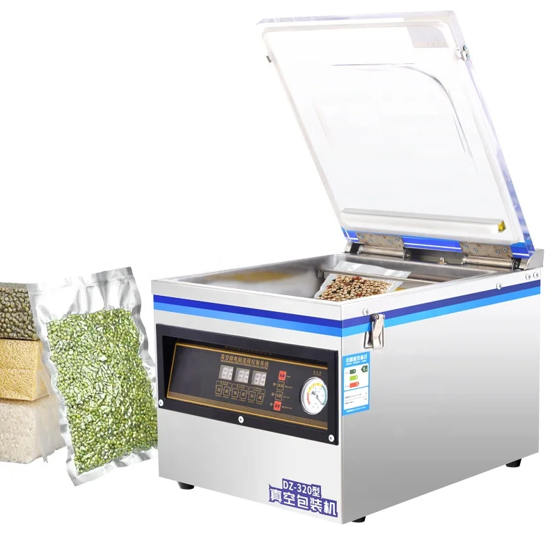 

Vacuum Packing Machine for Dry Food Grain Cereal Rice Dried Bean Curd Mushroom Vacuum Sealer Machine