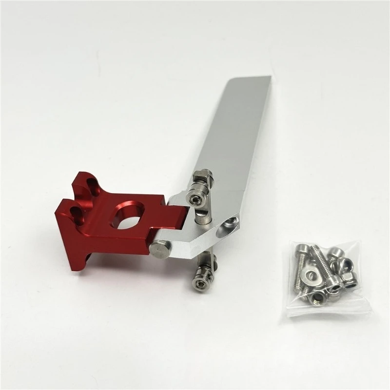 For 80-100cm RC CAT Catamaran & Deep-V Mono Boat, Aluminum Twin Rudder Push-Pull Steering Linkage Upgrade Model Boat Parts