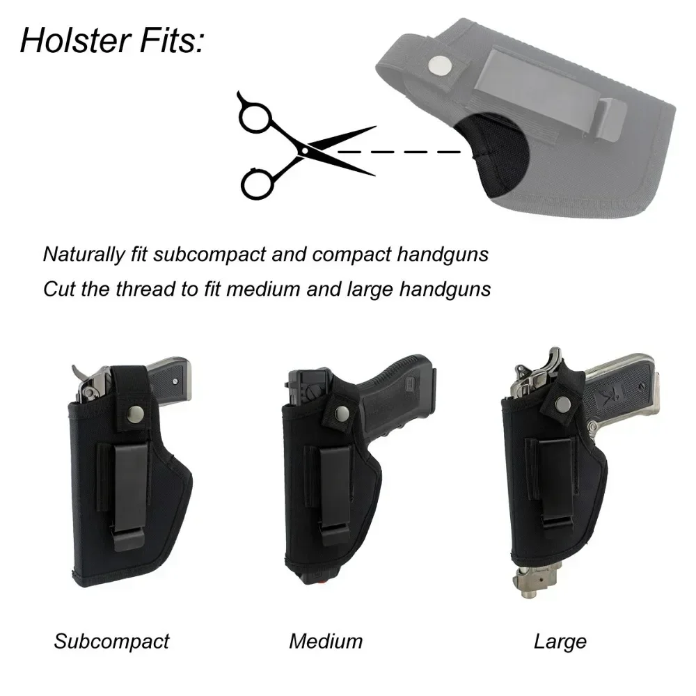 Holster Right Left OWB IWB Universal for Inside Concealed Carry Holster for G17 19 23 25 26 27 29 30 32 33 38 42 43 S&W M&P