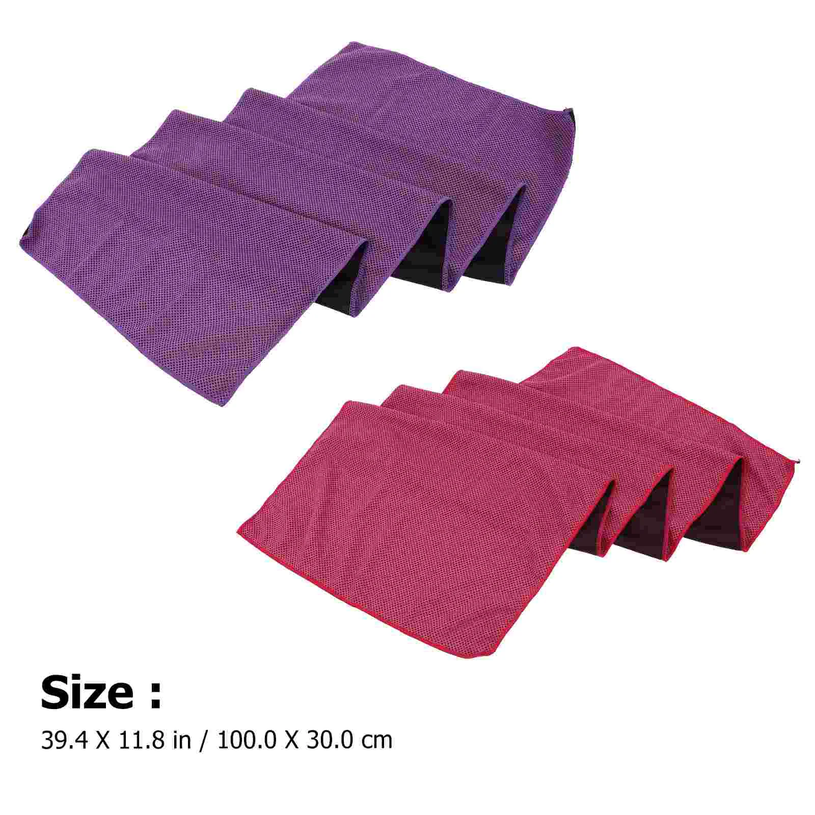 2 Pcs Cool Towel Cooling Running Fitness for Sweat-absorbent Polyester Towels Gym