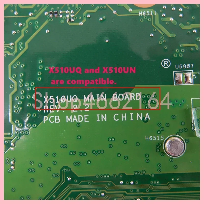 Płyta główna procesora X510UQ/UN i3/i5/i7 dla ASUS X510U/UQ/UQR X510UR X510UN/UNR X510UF S510UR S510UN S510U X510UA S5100UQ płyta główna — zdjęcie 6