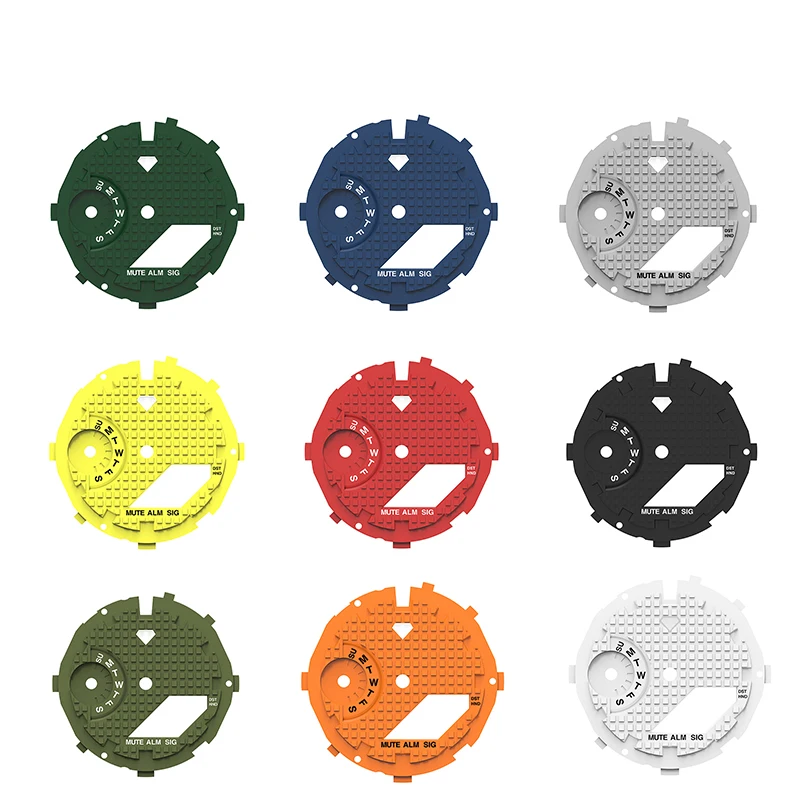 Esfera tipo gofre para reloj Casio GA2100, accesorios para reloj, modificación de personalidad, negro, naranja, verde, rojo, azul, amarillo, gris, blanco