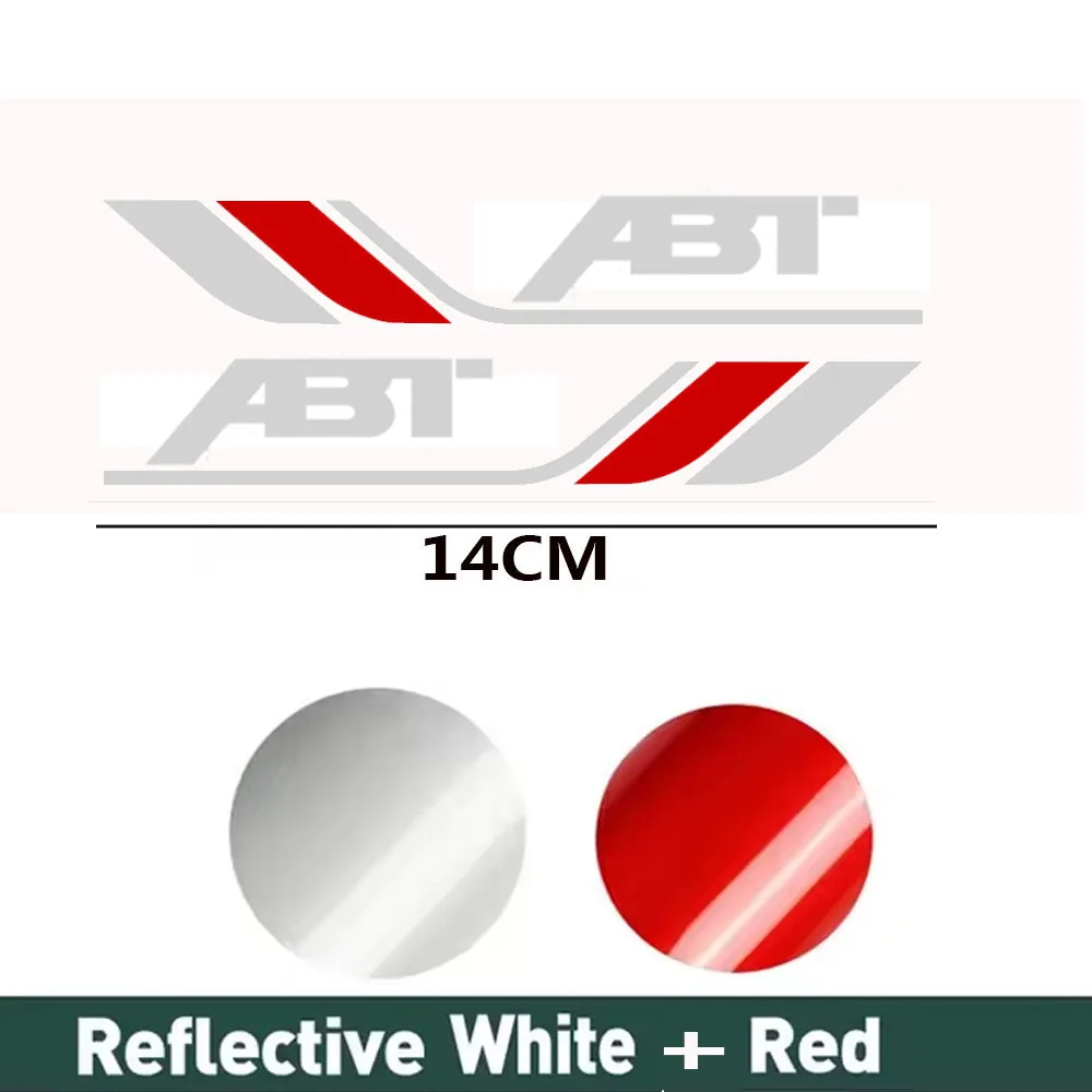 2 قطعة ABT سيارة مرآة الرؤية الخلفية ملصق ملصق حائط من الفينيل ل Volkswagen أودي A3 A4 A5 A6 A7 Q2 Q3 الخ اكسسوارات التصميم