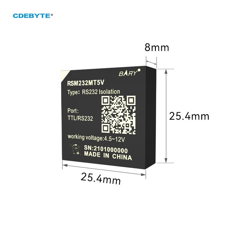 CDEBYTE Single-channel Full-duplex High-speed Type RS232 3000V Isolated Transceiver Module RSM232MT5V Industrial Grade