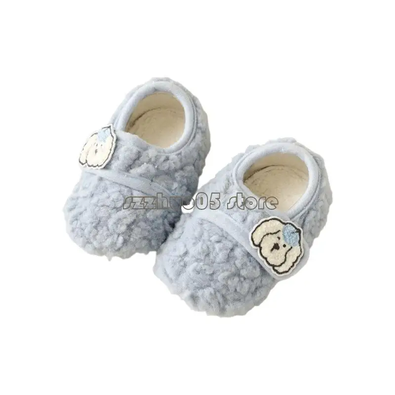 M3GE Sapatos Térmicos para Bebês Calçados Macios Prewalker Sapatos com Padrão Animal Desenho Animado Sapatos Infantis para