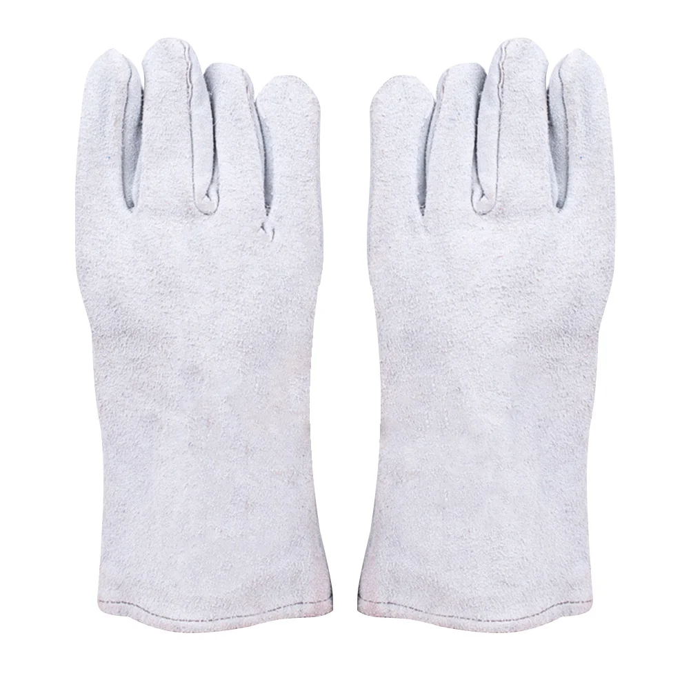 1 زوج قفازات لحام الثقيلة قفازات أمان مقاومة للاهتراء للبناء DIY بها بنفسك إصلاح السيارات تحسين المنزل واقية #3