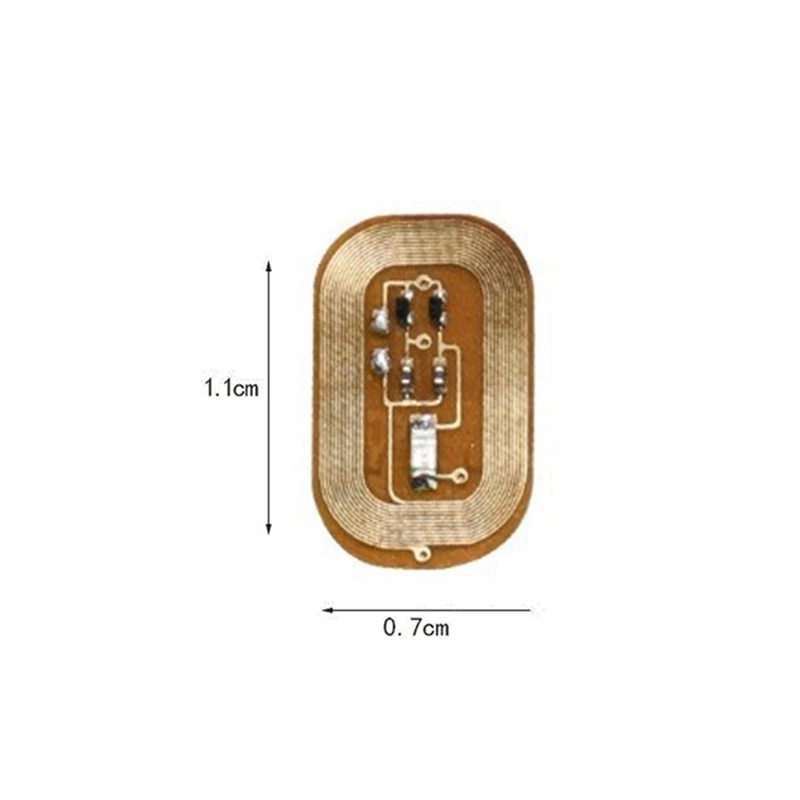 20 peças adesivo de unha flash nfc led chip nu lâmpada de unha luminosa inteligente realce de adesivo de unha, luz branca