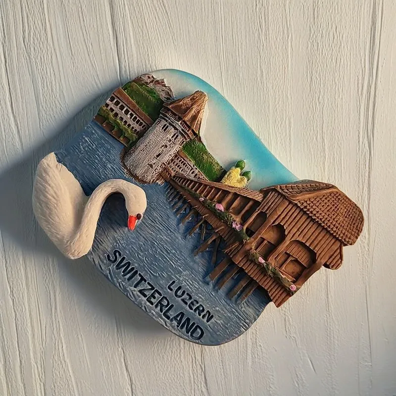 Tourist souvenirs hand-painted magnetic refrigerator stickers and collectible gifts for the landmark Cabell Bridge in Lucerne Sw